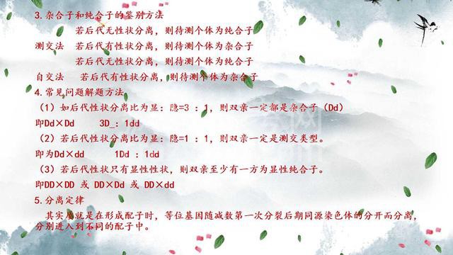 高中生物遗传规律知识点总结 帮孩子收藏好 没事时让他背背