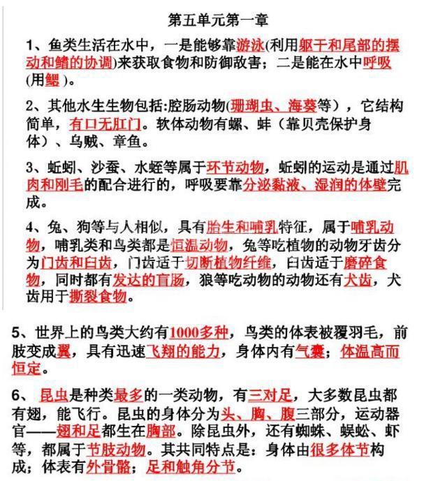 人教版:300道生物填空题!给孩子打印贴强背,会考成绩直逼99!