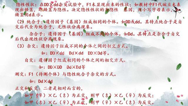 高中生物遗传规律知识点总结 帮孩子收藏好 没事时让他背背