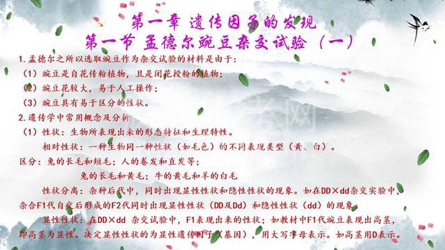 高中生物遗传规律知识点总结 帮孩子收藏好 没事时让他背背