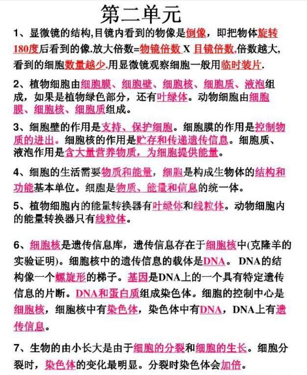 人教版:300道生物填空题!给孩子打印贴强背,会考成绩直逼99!