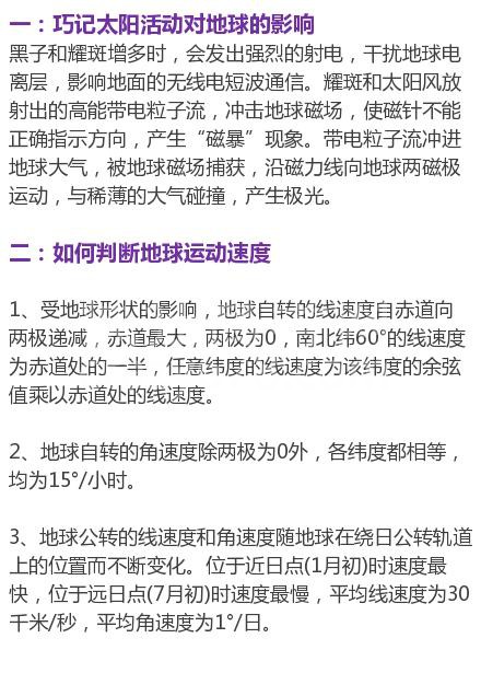学会高考地理九大知识点,还怕什么高考!
