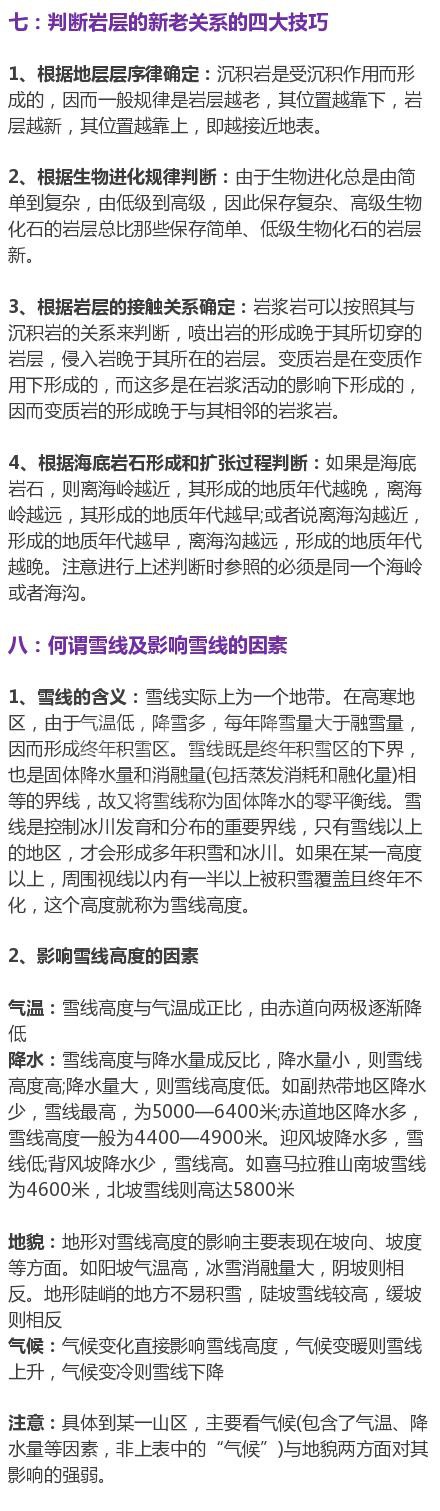 学会高考地理九大知识点,还怕什么高考!