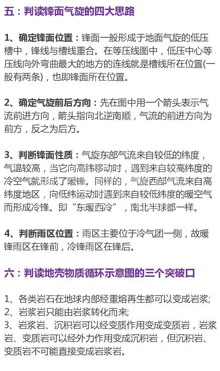 学会高考地理九大知识点,还怕什么高考!