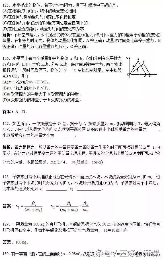 历年高考物理的150个易错题及答案解析汇总,高三党快收藏!