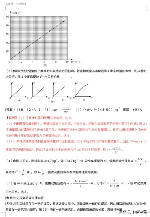 高考物理真题系列!专题十七——力学实验!高三学生不可不备!