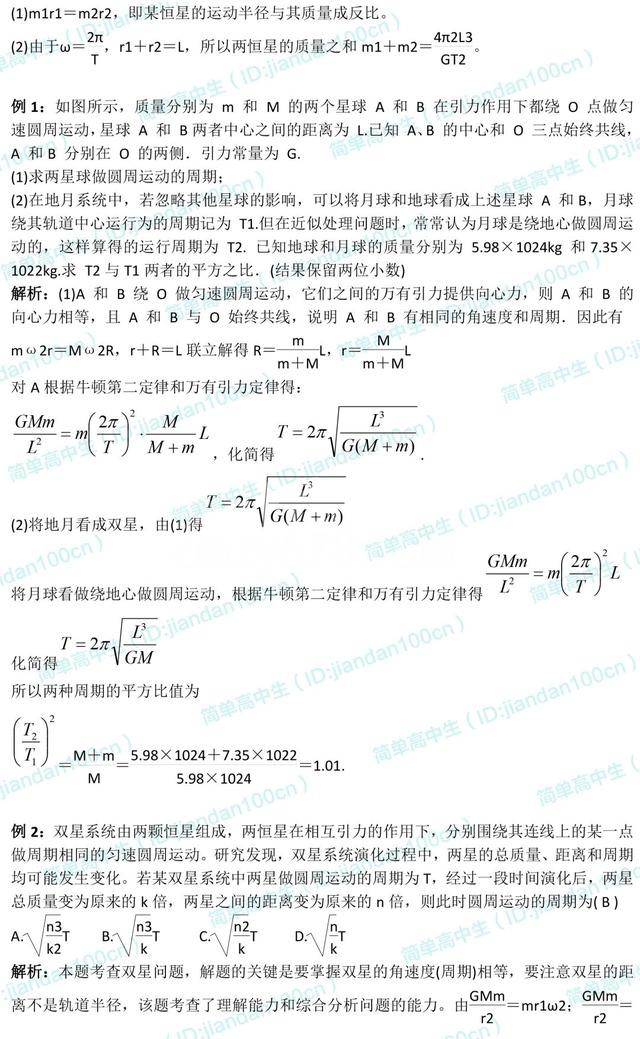 高一下预习 | 物理必修2知识点梳理,新学期预习好资料