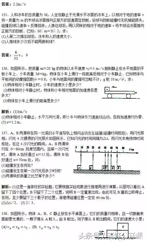 历年高考物理的150个易错题及答案解析汇总,高三党快收藏!