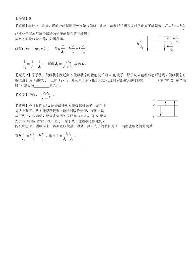 高中物理总复习冲刺:原子的核式结构模型,波尔的氢原子理论解析