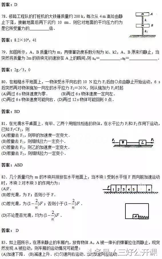 历年高考物理的150个易错题及答案解析汇总,高三党快收藏!