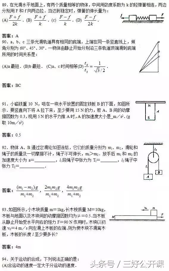 历年高考物理的150个易错题及答案解析汇总,高三党快收藏!