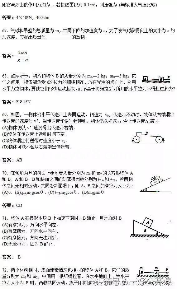 历年高考物理的150个易错题及答案解析汇总,高三党快收藏!