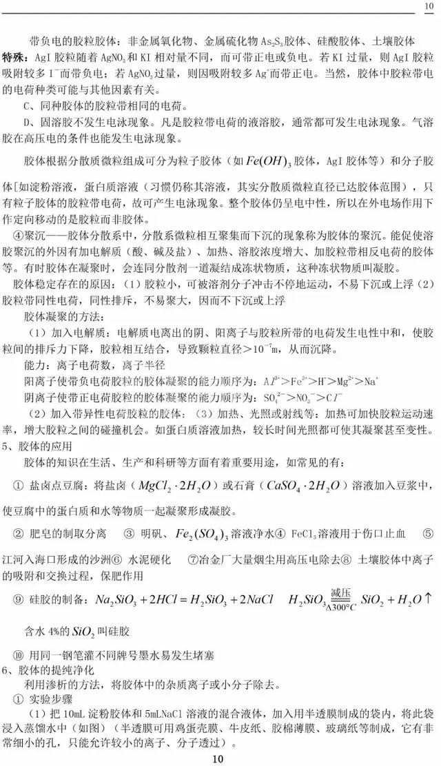 人教版高一化学必修一化学知识总结